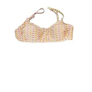 Kona Sol Lurex Shine Ribbed Textured Bikini Swimwear Top and Bottom Medium